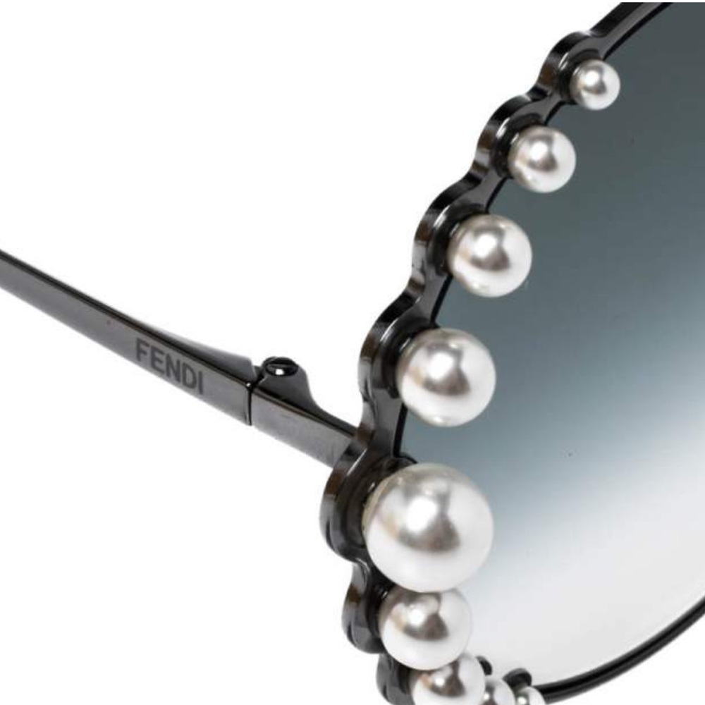 Fendi Round Pearl Frame Sunglasses - Picture 11 of 14